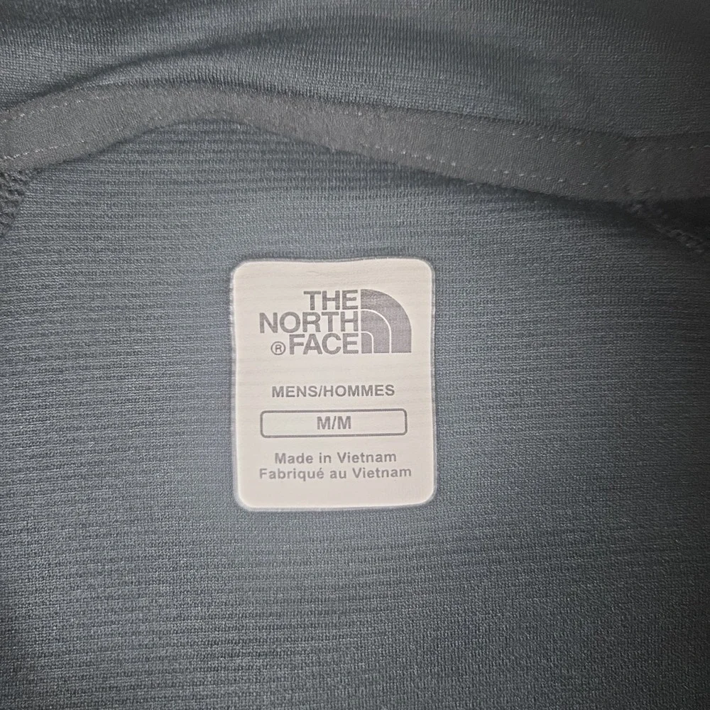 The North Face Flashdry Jacket Mens Medium Gray Black Lightweight Quarter Zip‎